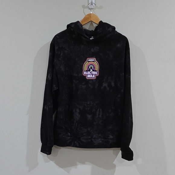 Insomniac Other - Insomniac Electric Mile Hoodie Mens M Black Tie Dye Pullover Long Sleeve